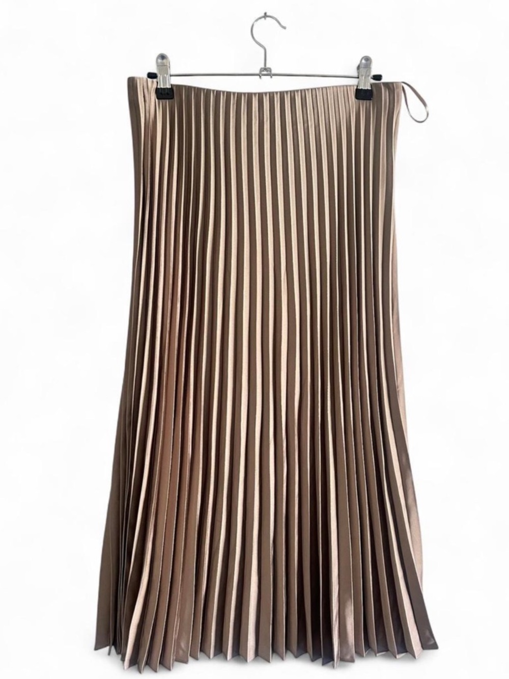 J. Crew Taupe Pleated Maxi Skirt